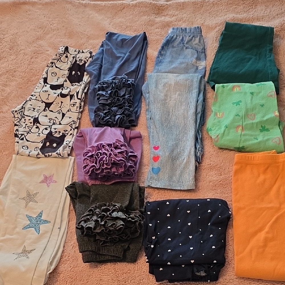 11 Pairs Of Colorful Kids Leggings Set